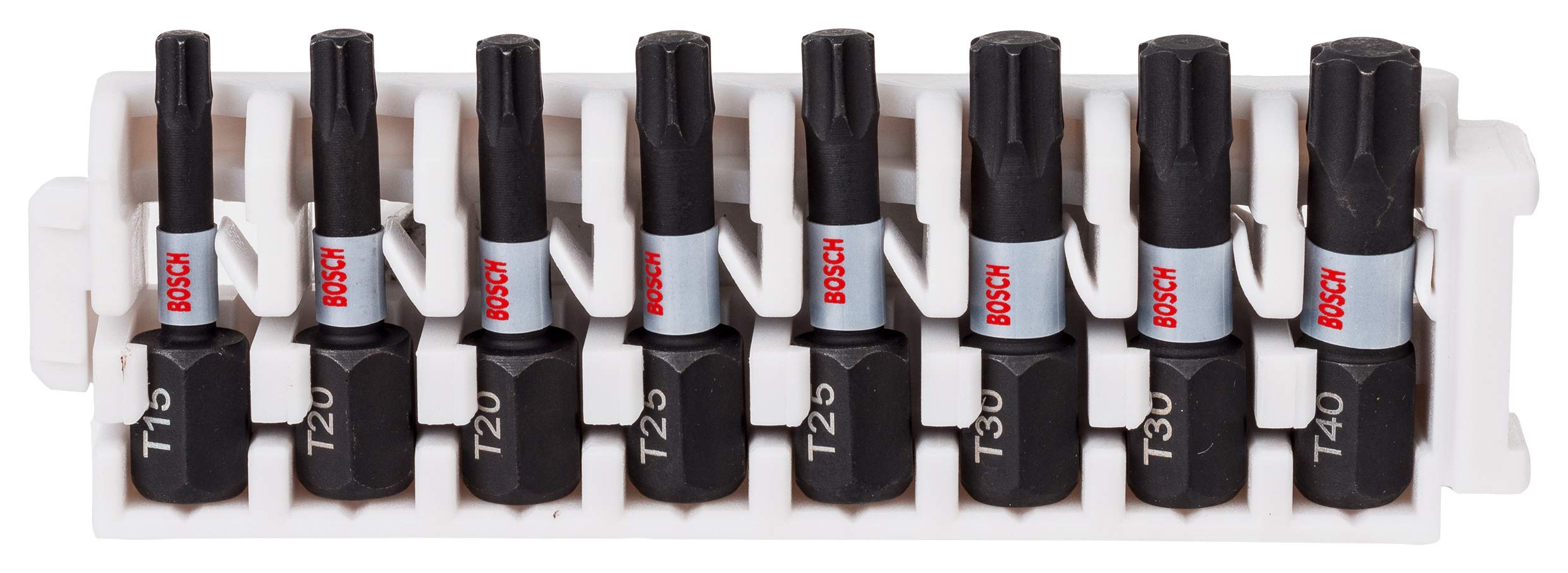 Bosch Professional 8-piece Impact Control Screwdriver Bit Set (Pick and Click, Impact Driver Accessories)