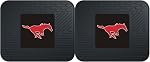 FANMATS 13226 SMU Mustangs Row utility Car Mats - 2 Ensemble de pièces, 14in. x 17in., Protection tout temps, Universal Fit, Deep Resevoir Design, Logo de l'équipe moulée