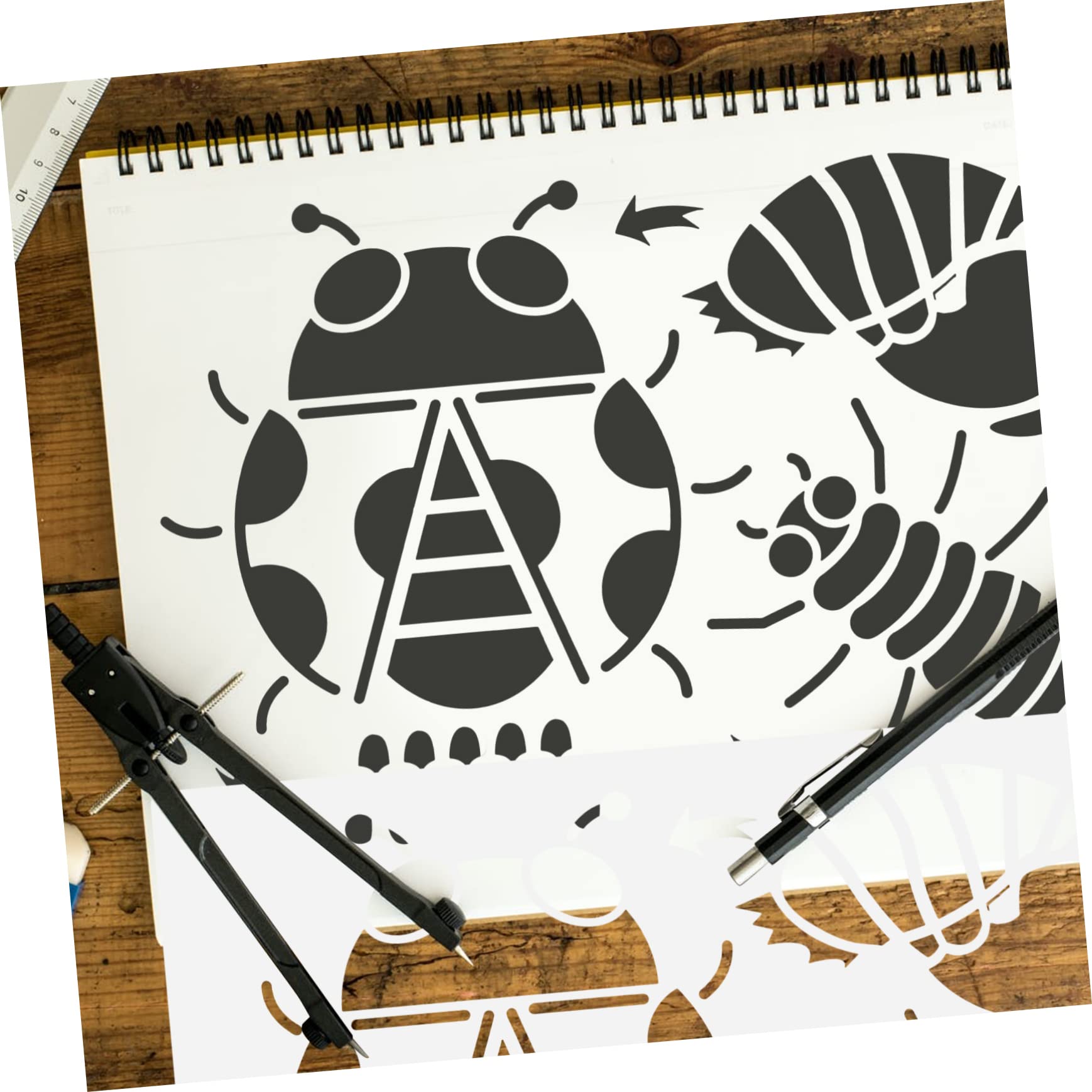 SHINEOFI 3 Set Di Stencil Riutilizzabili Per Animali Per Bambini 4 Modelli Di Ciclo Di Crescita Stencil Per Pittura E Disegno Per Bambini Forniture Per Artigianato 4 Fogli*3