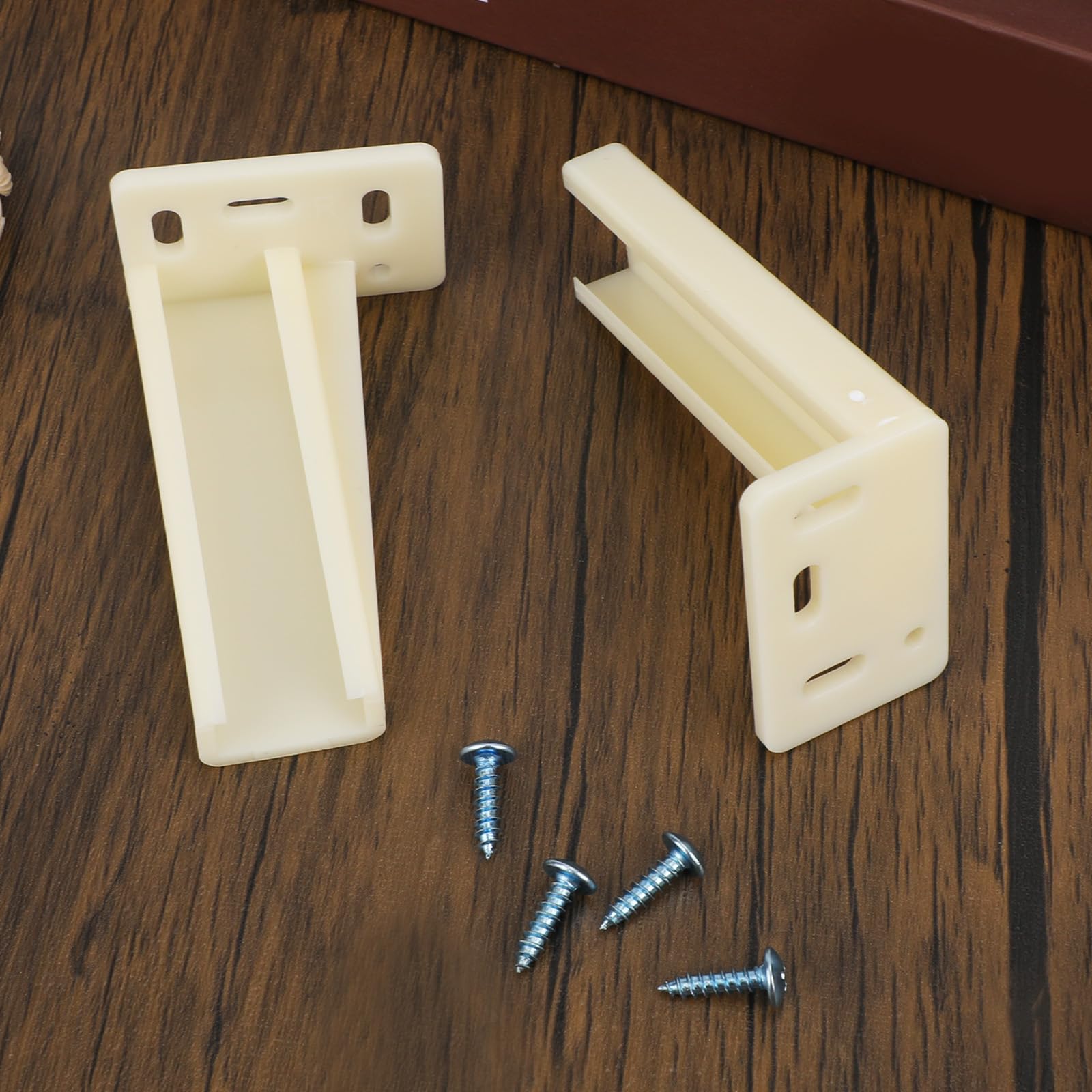 1 Pair KT HR9000RL Rear Drawer Track Socket, Plastic Drawer Track Back Plate with Screws Mounting Back Plates Brackets - Image 3