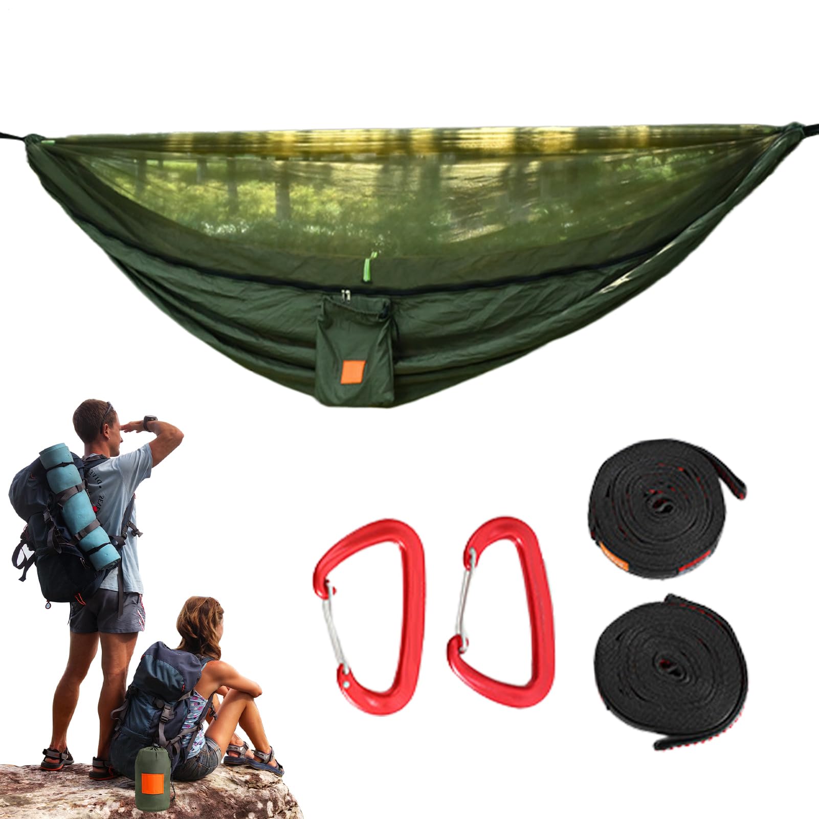 Hamac de camping avec moustiquaire pop-up suspendable pour bivouac