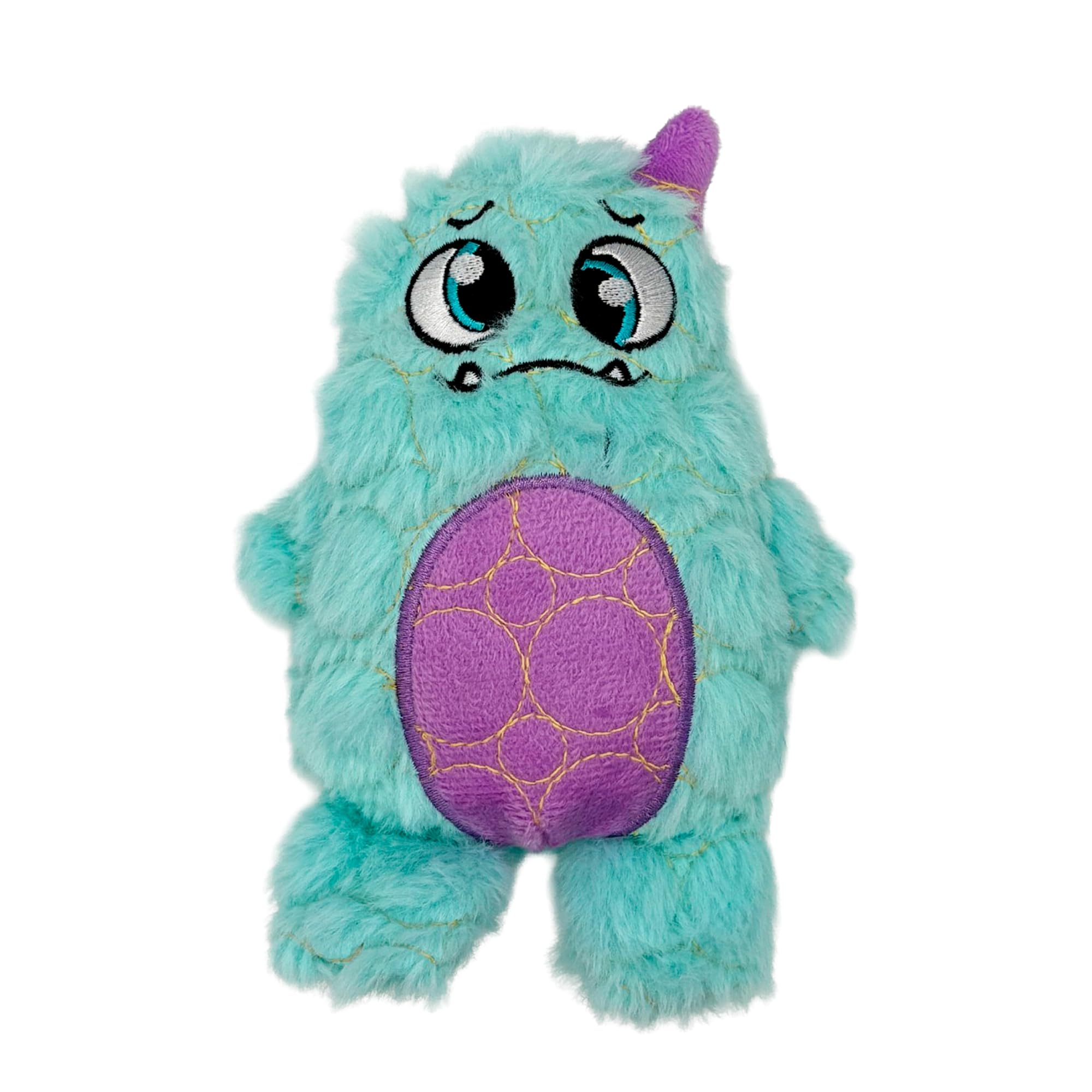 Bite Force - Durable Strong Dog Toy Light Blue Monster with Squeaker Kevlar-Reinforced for Aggressive Chewers