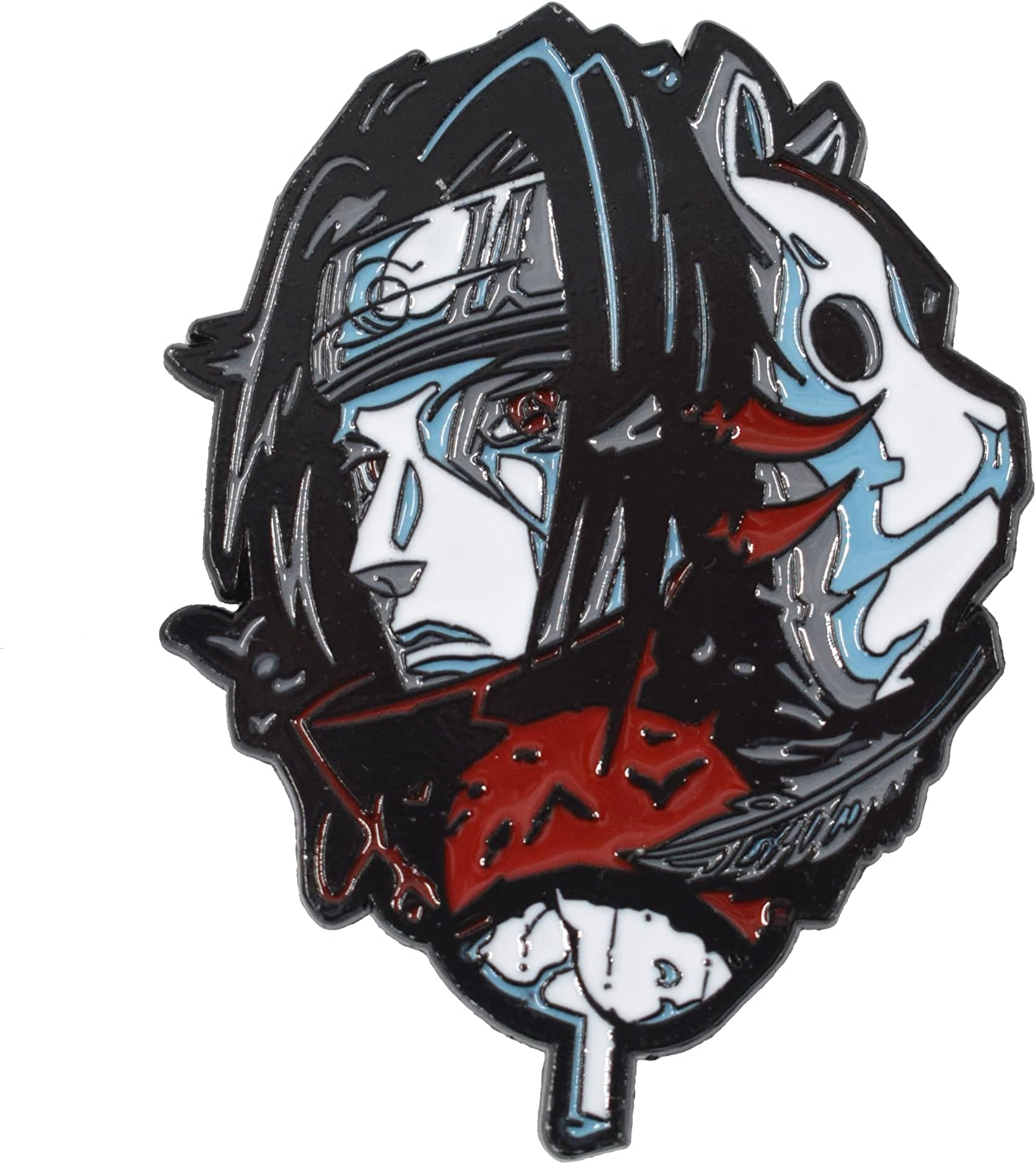 Anime Pin, Itachi Pins, Uchiha Pin, Enamel Pin Brooch Badge, Suitable for Collar Jeans, Backpack, Hat, Shirt, Stainless Steel, Multicolor