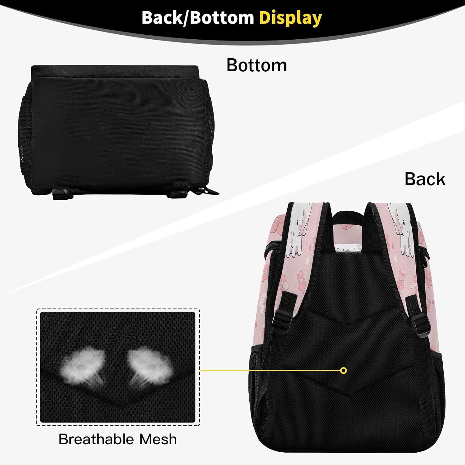 Cute Elephant Cooler Backpack 36 Cans Leakproof Waterproof Backpack Cooler Bag Beach Accessories Travel Camping Fishing Backpack for Women Men