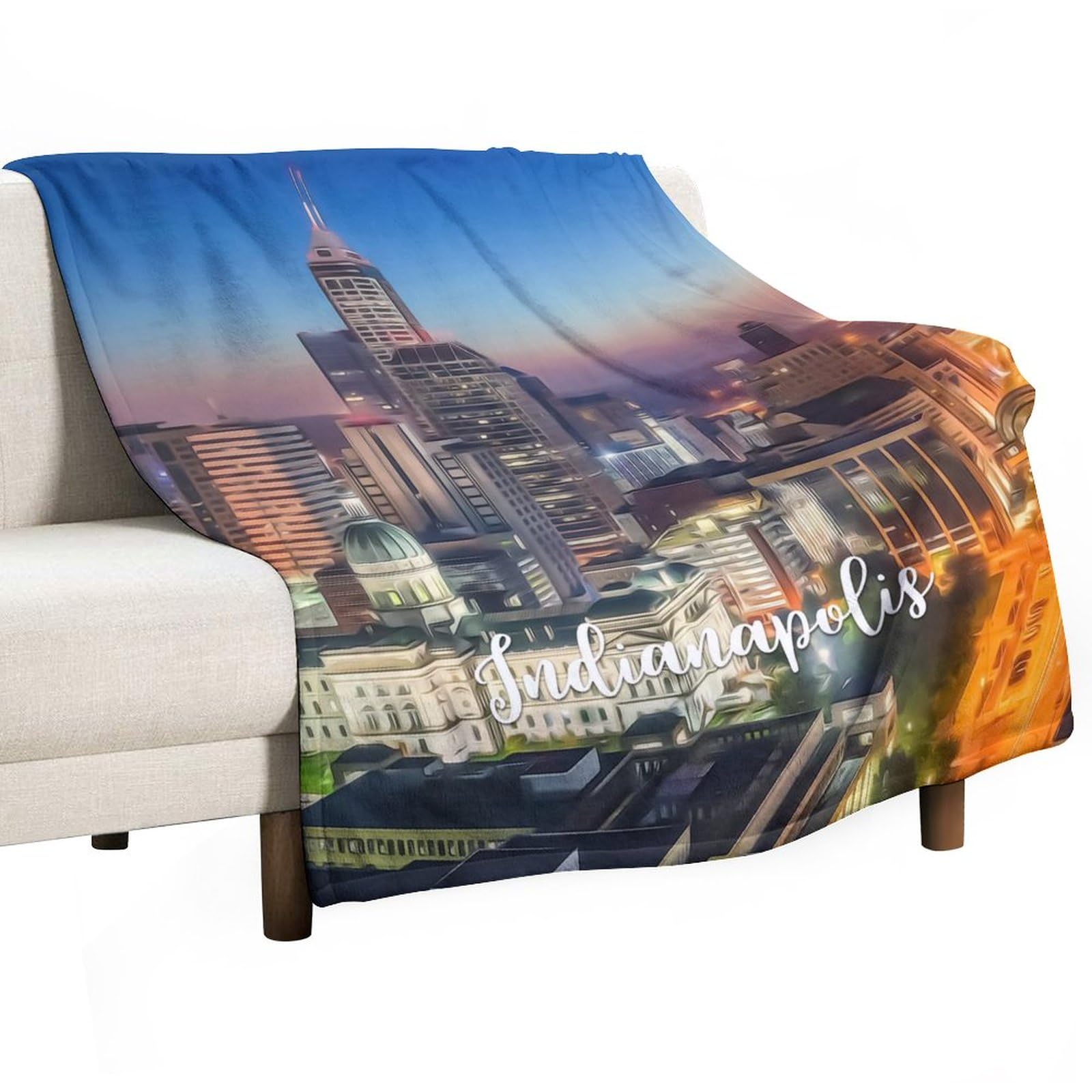 Couverture lit Indianapolis contre le froid nocturne plaid chaud et léger