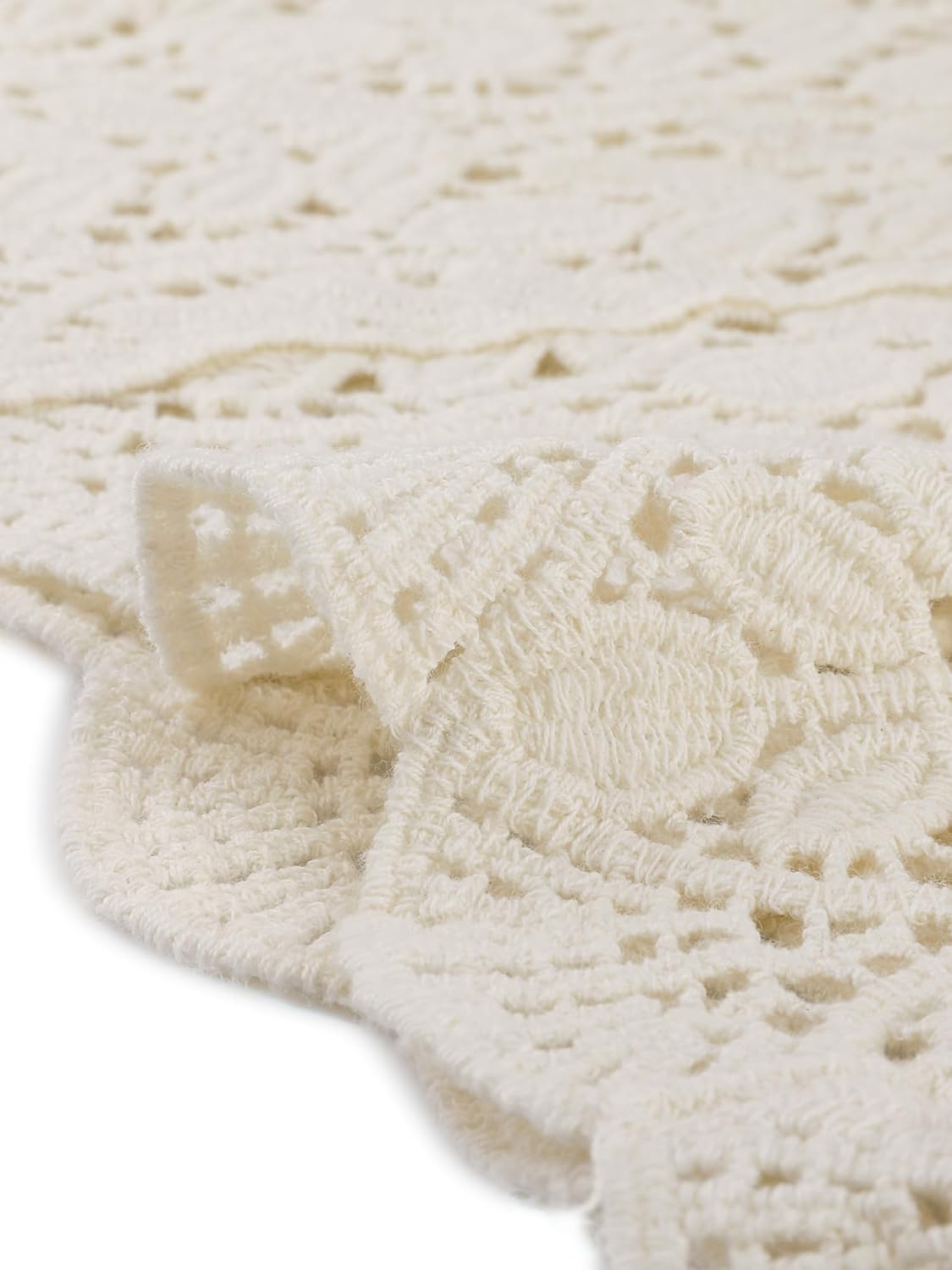 Allegra K Women's Floral Crochet Hollow Out Sleeveless Open Front Boho Vest Cardigan - Image 5