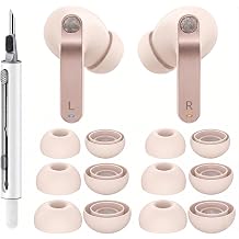6 Pairs for Samsung Galaxy Buds 4 Pro/Galaxy Buds 3 Pro Ear Tips, Soft Silicone Fit in Case Replacement Tips for Galaxy Buds 4/3 Pro - Pink Gold