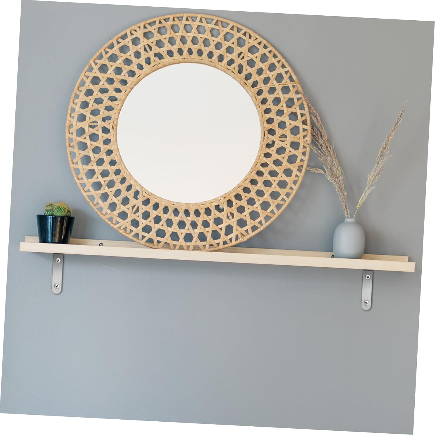 Cabilock 10pcs Stainless Steel Brackets Shelf Support Brackets Corner for Wood Furniture and Shelving