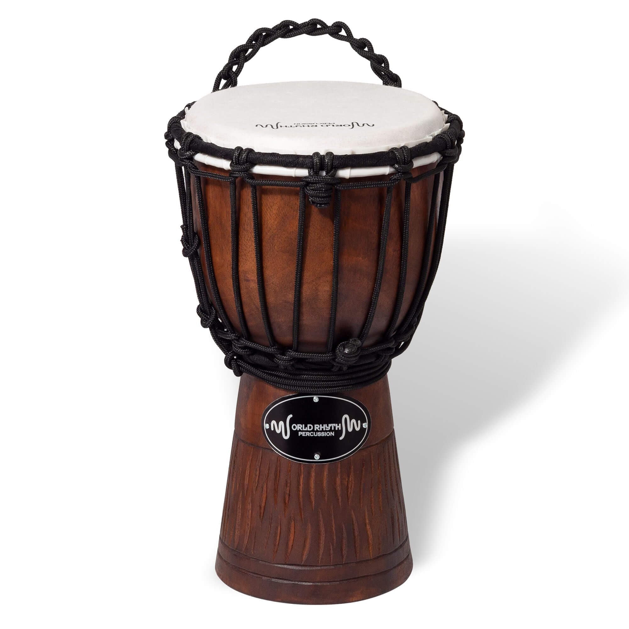 Tambor Djembe de 30 cm con Cabeza Sintética de 7" | Estilo Africano, Tallado a Mano - para Artistas, Círculos de Tambor, Escuelas, Talleres Grupales