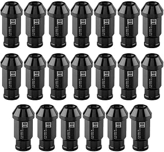 12X1.5 Lug Nuts, M12X1.5 Lug Nuts, Autoreifenschraube Rennrad Aluminiummutter M12X1.5 Autoreifenschraube Radmutter Rennradmutter für zu Hause(Schwarz)