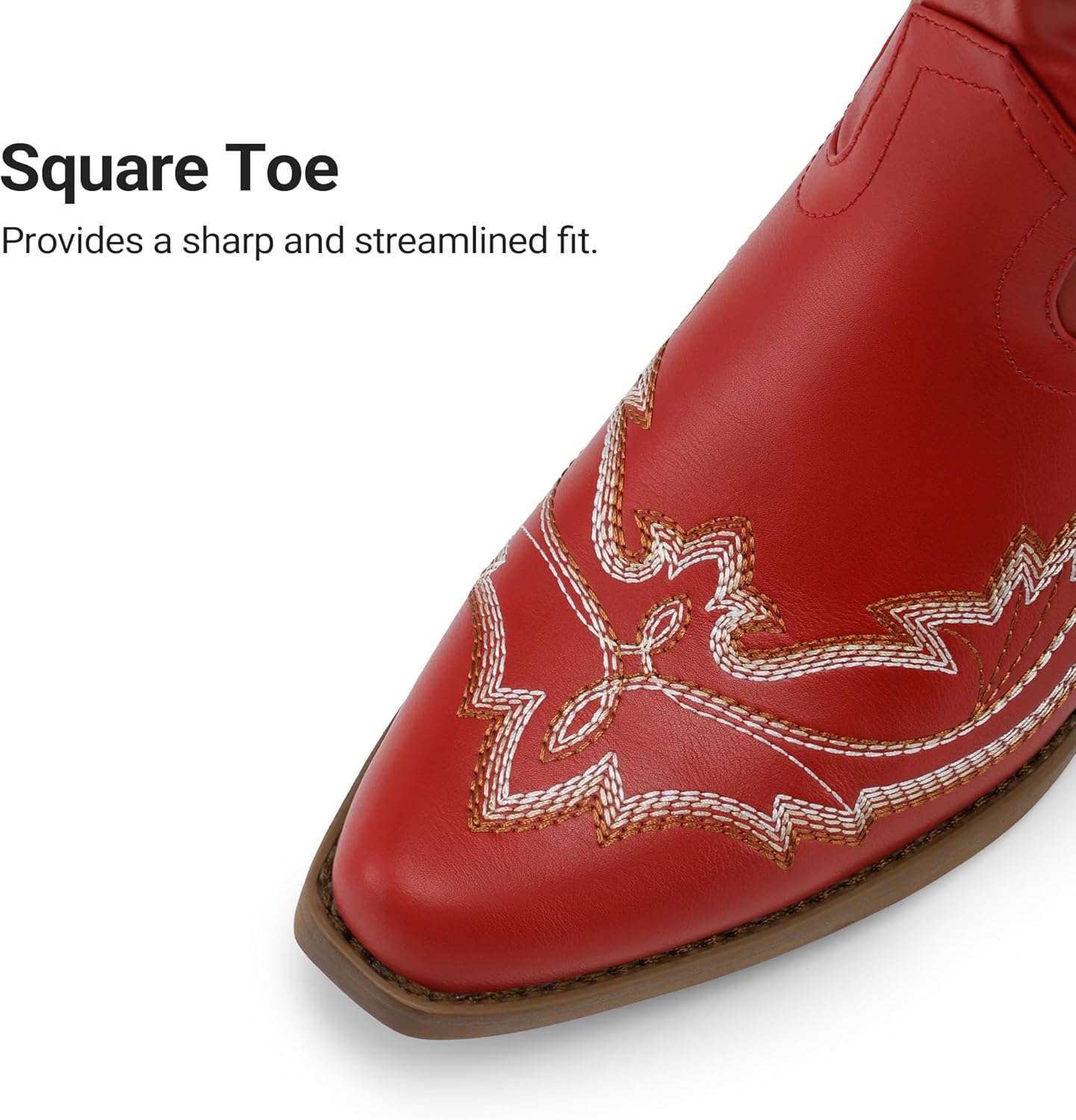 DREAM PAIRS Cowboy Knee High Boots for Women Western Retro Embroidered Cowgirl Boots Fashion Narrow Square Toe Comfortable Side Zipper Tall Boots for Ladies - Image 8