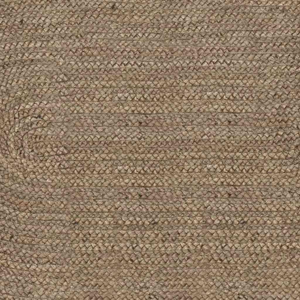 Tapis de salon ovale gris 122 x 183 cm en toile de jute fait à la main lavable en machine Tapis de salon moderne pour intérieur