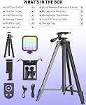 Vlogging Kit for iPhone/Android, YouTube Starter Kit with Wireless Microphone/Camera Tripod/Flexible Tripod/RGB Fill Light, Content Creator Essentials Kits for TikTok Vlog Video Recording
