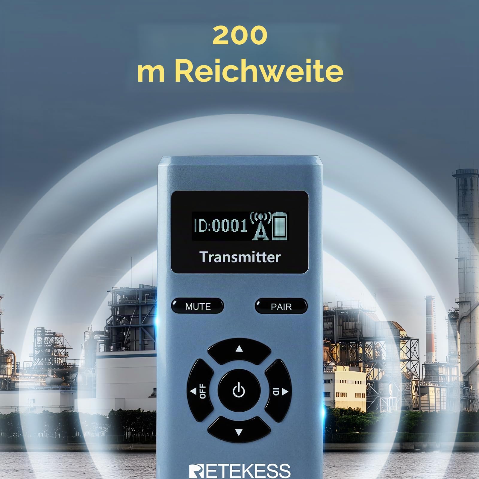 Retekess TT106S Drahtloses Tourguide-System, Ohrbügel-Empfänger (2TX 20RX)