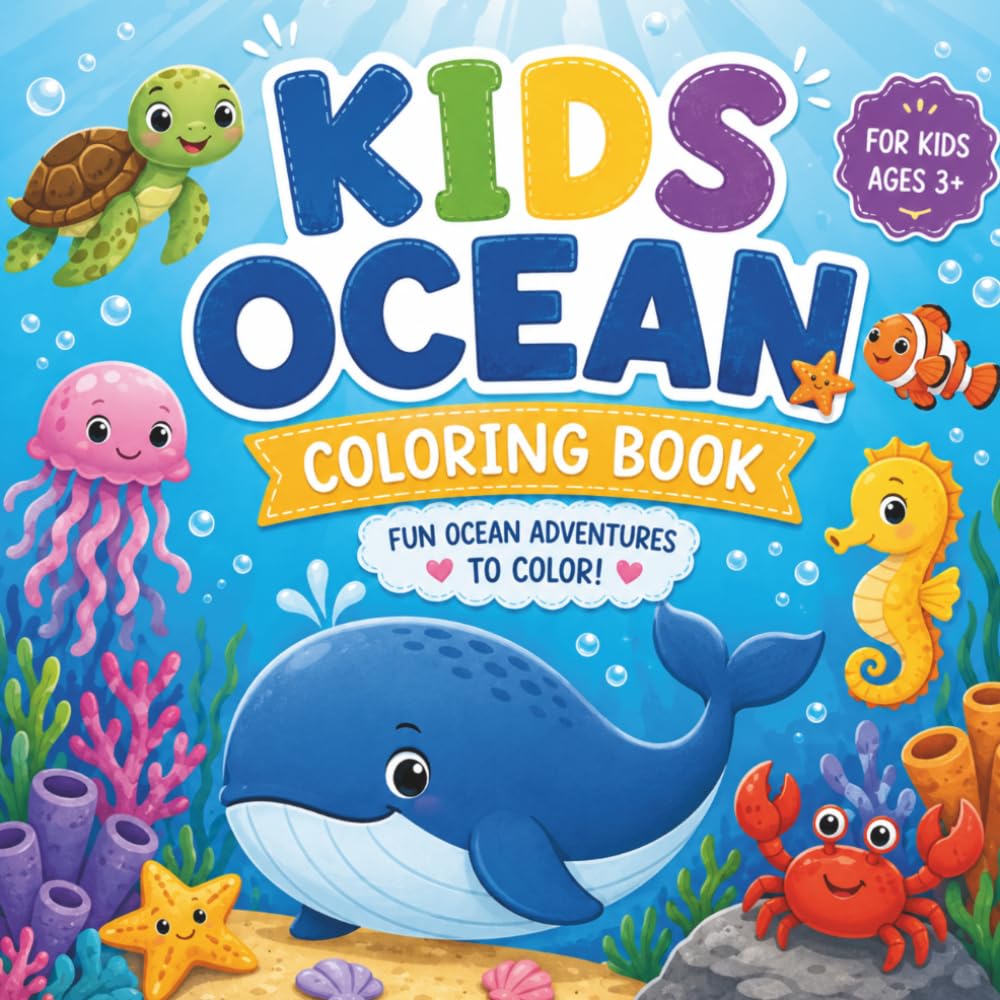 Kids Ocean Coloring Book: Dive into an Ocean World of Fun, Creativity, and Imagination
