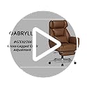 GABRYLLY Ergonomic Chair with Footrest – Wide Cross Legged Chair with Reversible Armrests, 120°Tilt, Lumbar Support,Heavy-Duty Base, Big and Tall Executive Chair Plus, Black, GY82766