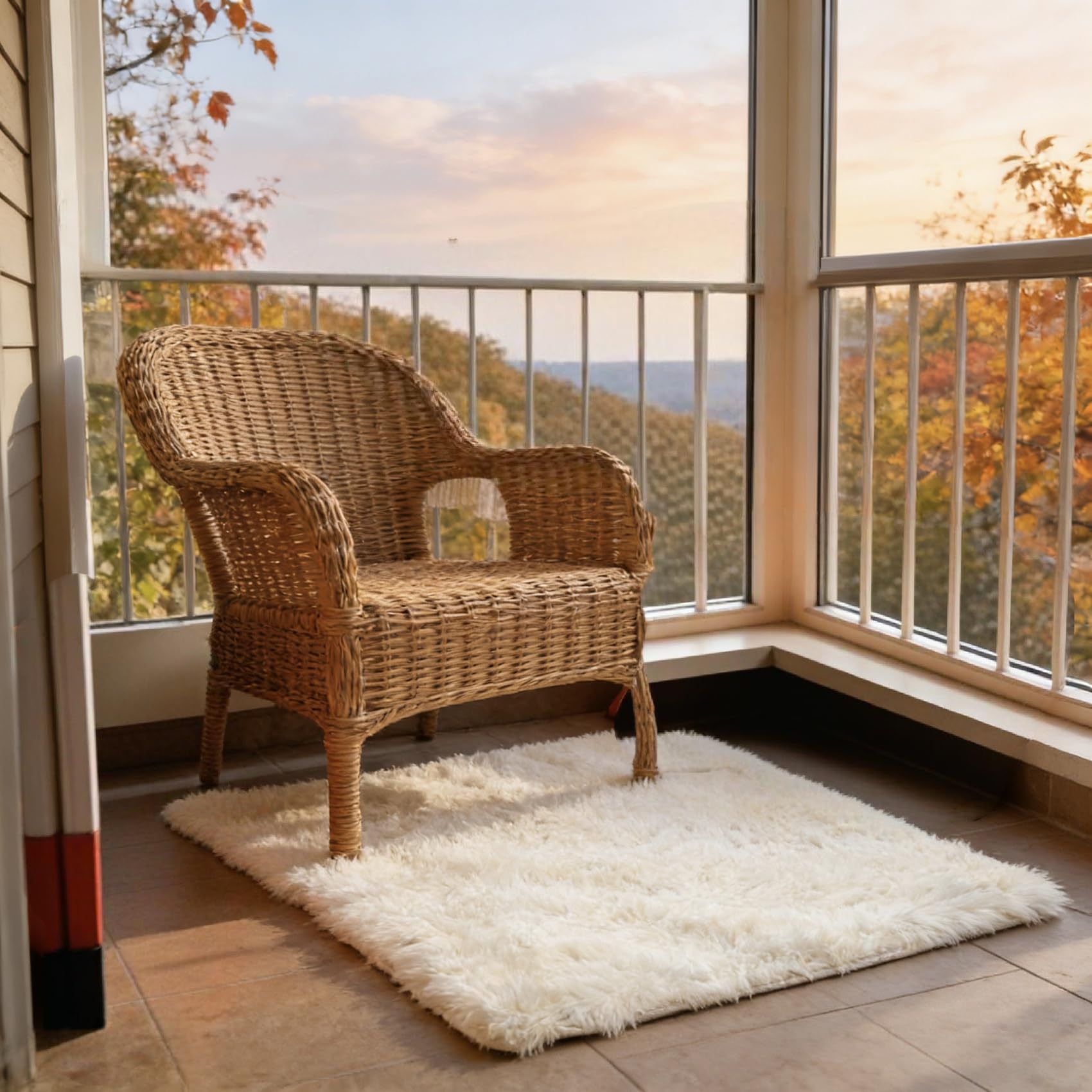 Tapis moderne antidérapant moelleux et facile à entretenir pour une chambre chic