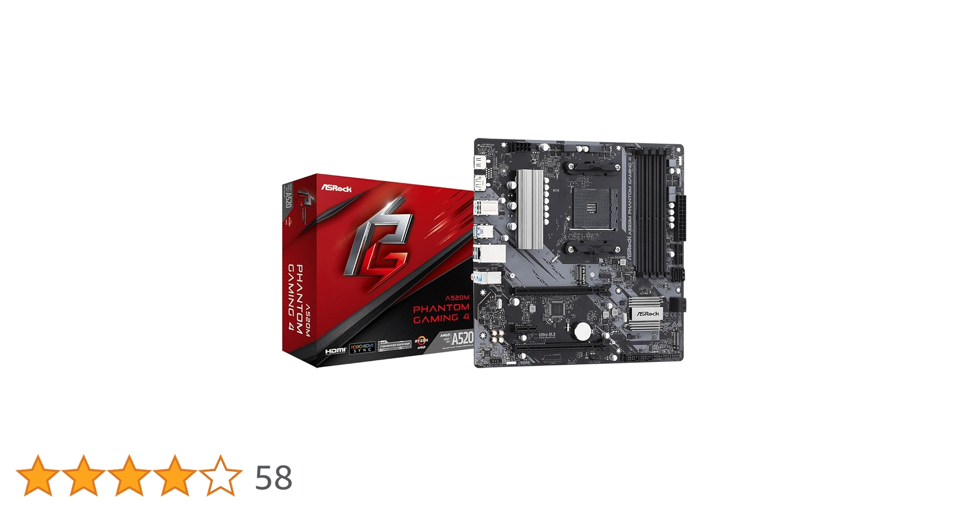 Amazon | ASRock マザーボード A520 M Phantom Gaming 4 AMD
