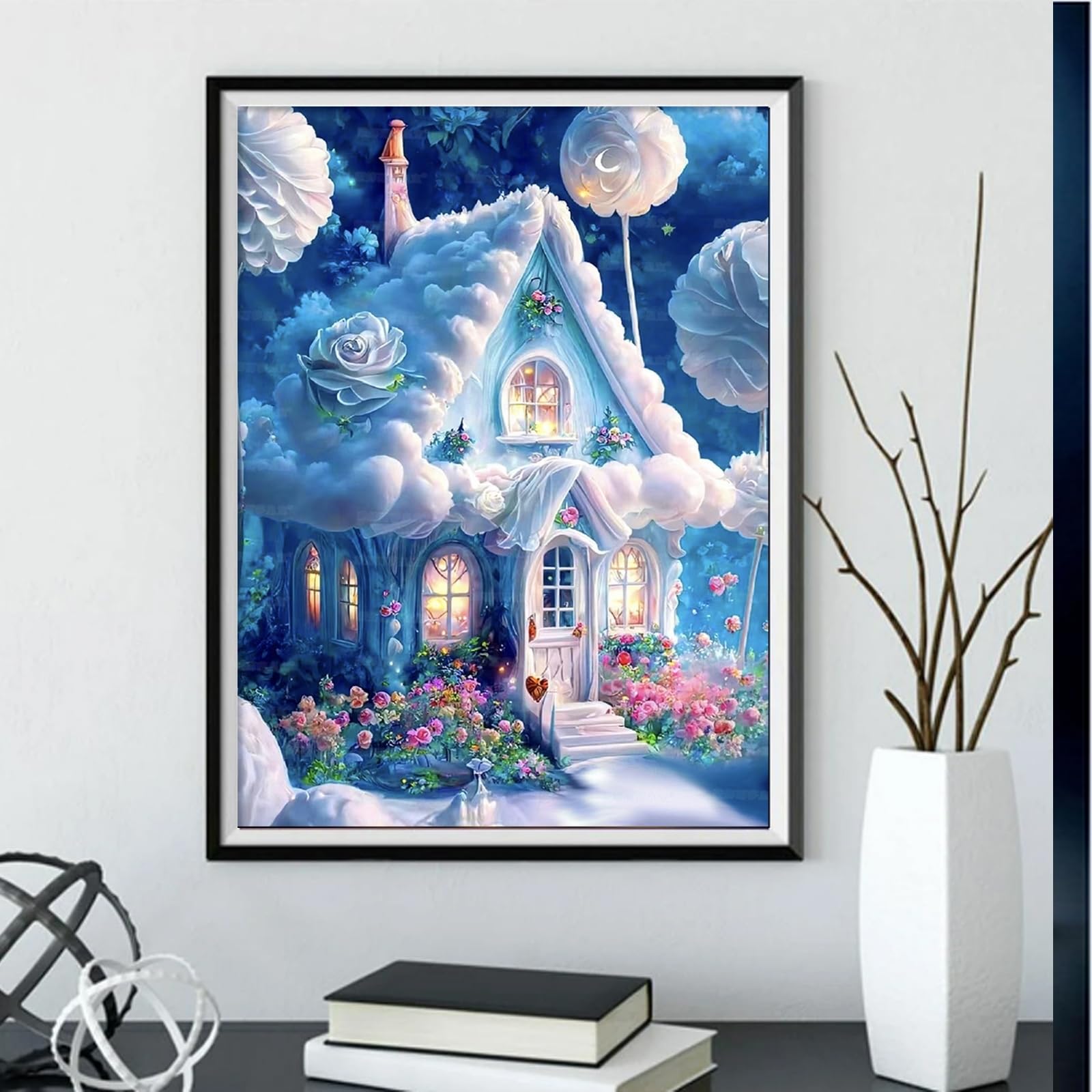 COKYIS Diamant-Malerei Set 'Magische Hexe' 40x50cm - 5D Runde Diamanten, DIY Kunst Für Zuhause