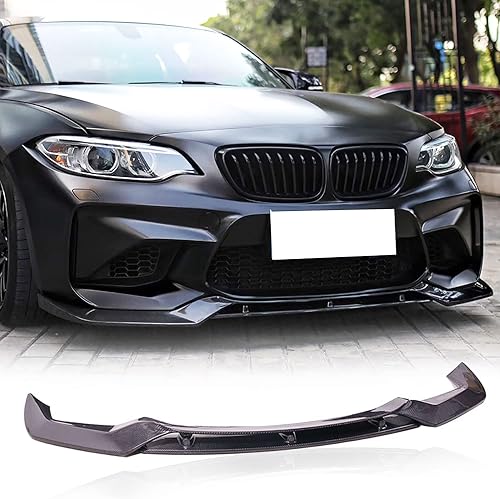 MCARCAR KIT Protector divisor de alerón de barbilla de fibra de carbono para BMW Serie 2 F87 M2 Coupe de 2 puertas 2016-2020 salida de fábrica CF