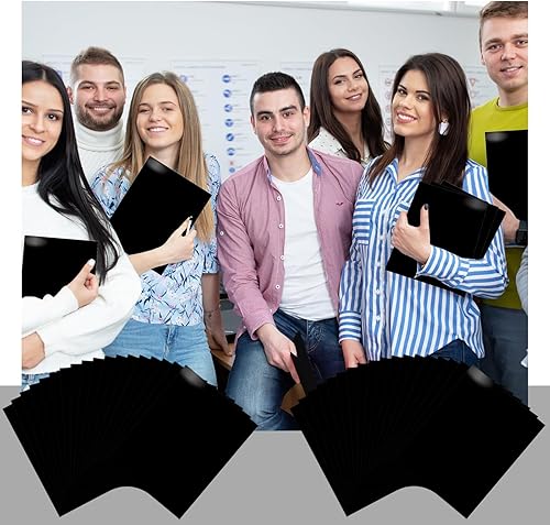 Miniatura 17 de Seajan Paquete de 100 carpetas con 2 bolsillos laminados brillantes tamaño carta, carpetas de papel a granel para escuela, profesor, universidad