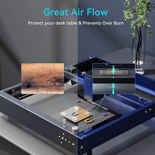 Miniatura 4 de Cama láser Honeycomb - Mesa de trabajo láser de 450 × 450 × 0.866 in con panel de aluminio para XTool D1D1 Pro y la mayoría de máquinas de corte de