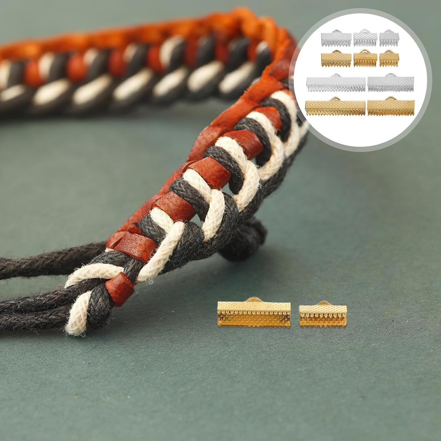 250pcs Iron Cord Ends Clamps for Jewelry Making and Chokers