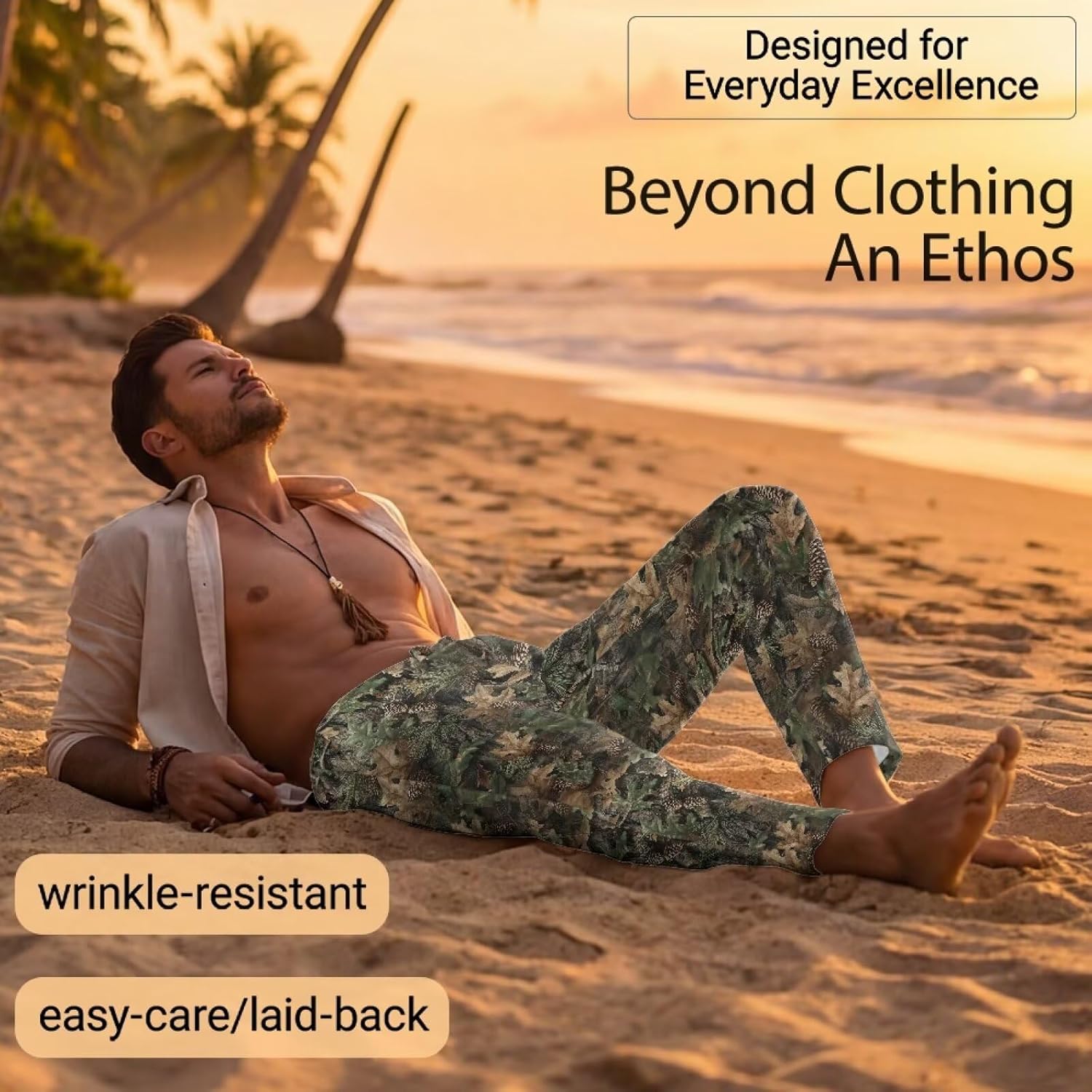 Jogger Sweatpants for Men Prints Trousers with Pockets Athletic Baggy Pants Relaxed Fit