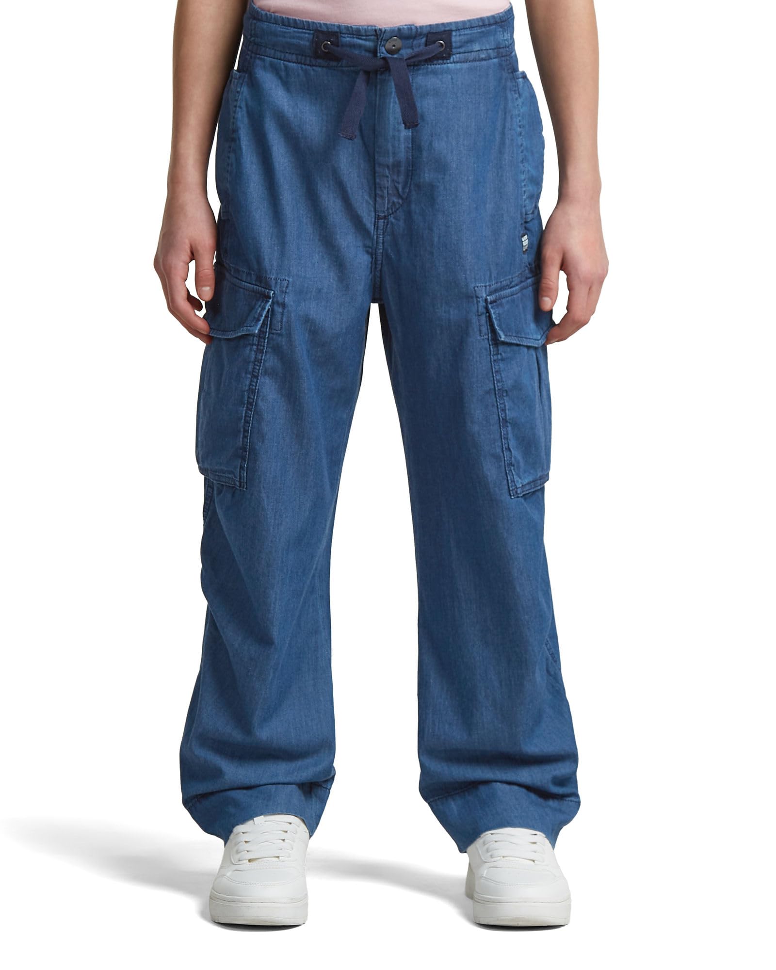 Pantalones G-Star cargo de niñas Summer Snow con bolsillos laterales y cintura elástica 5