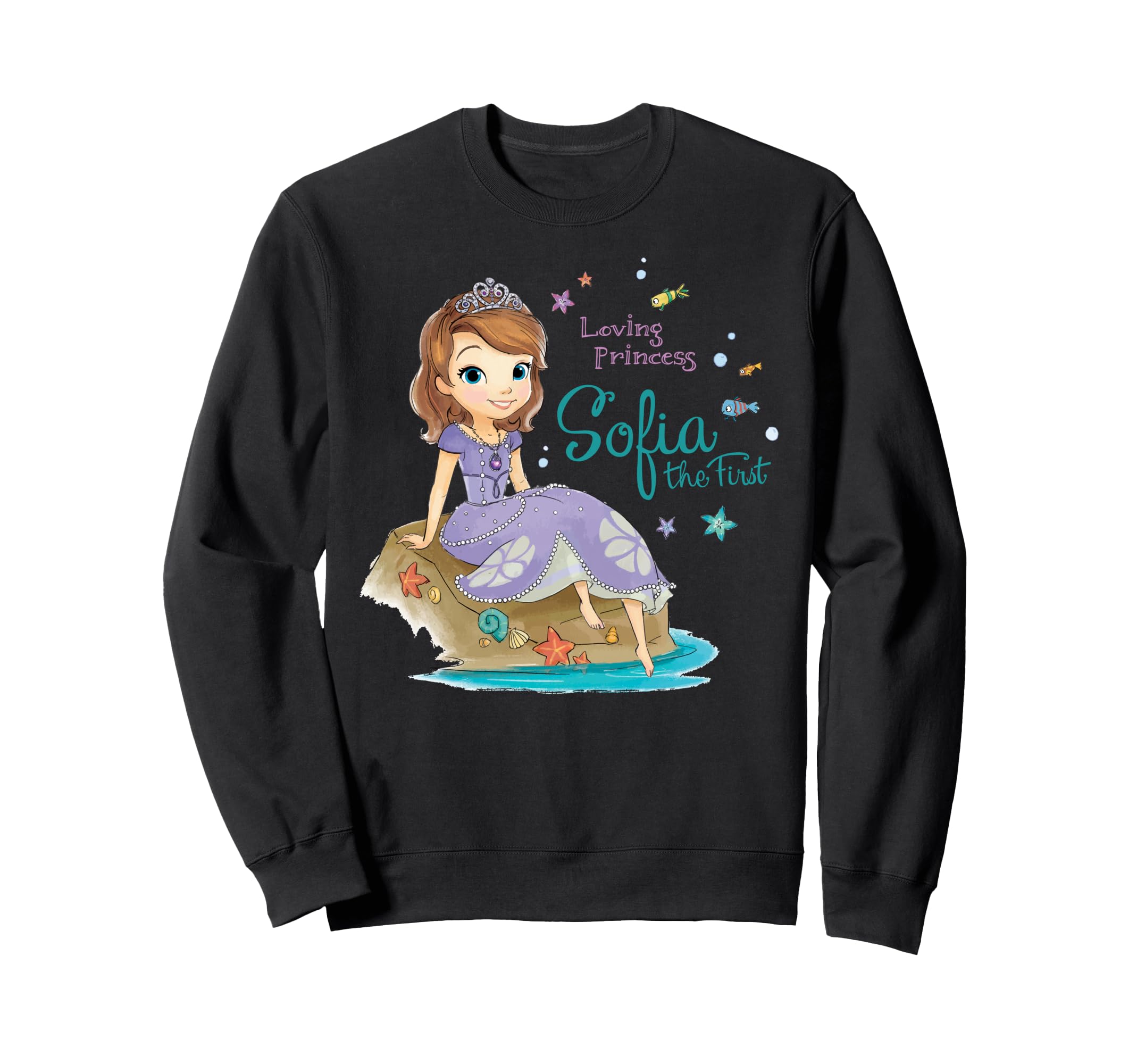 Sweat Disney Sofia the First Loving Princess pull rose coton enfant fille