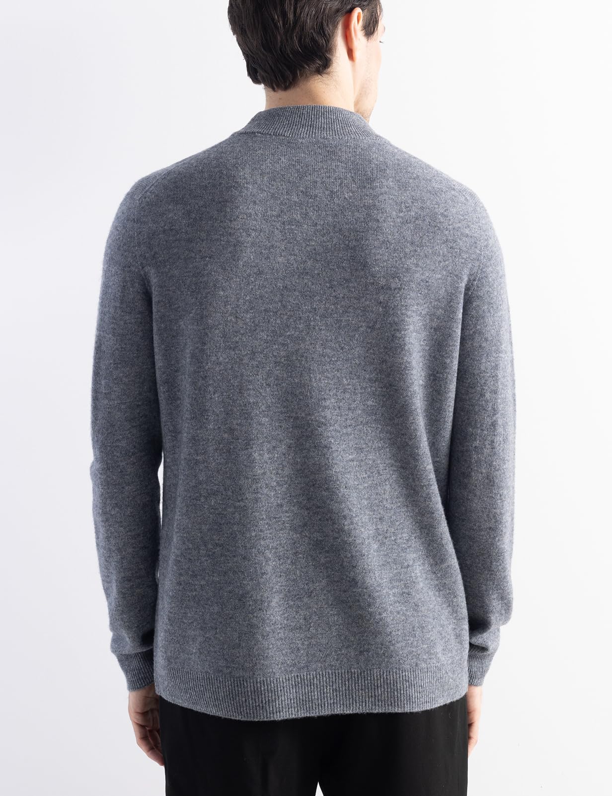 Chanyarn Herren 100% Merinowolle Pullover First-Line Tragefertig Rollkragen Lange Ärmel Nahtloser Strickpullover