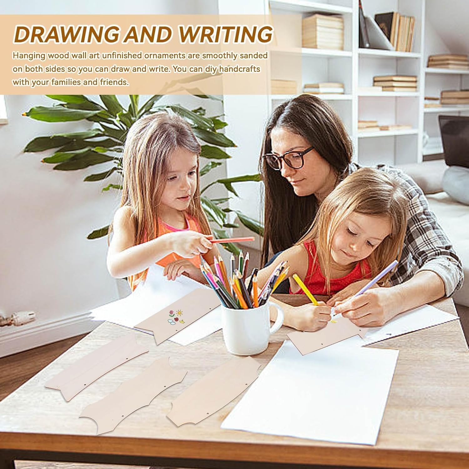 Unfinished Hanging Wood Sign, 10Pcs Wooden Arrows for Crafts Wooden Sign with Rope Blank Hanging Decorative Woodens Plaque for Crafts