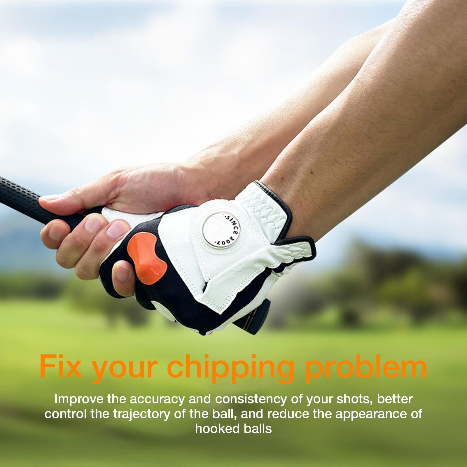 Guanto da Golf Uomo Mano Sinistra Addestramento Ed Allineamento Della | Guanti Posizionamento Glog Club per Correzione Swing, Training Presa, Simulazione Indoor, E
