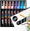 أقلام فن الطلاء Posca Uni-Ball PC-5M - 1.8-2.5mm - مجموعة سديم من 8 أقلام في علبة الهدايا