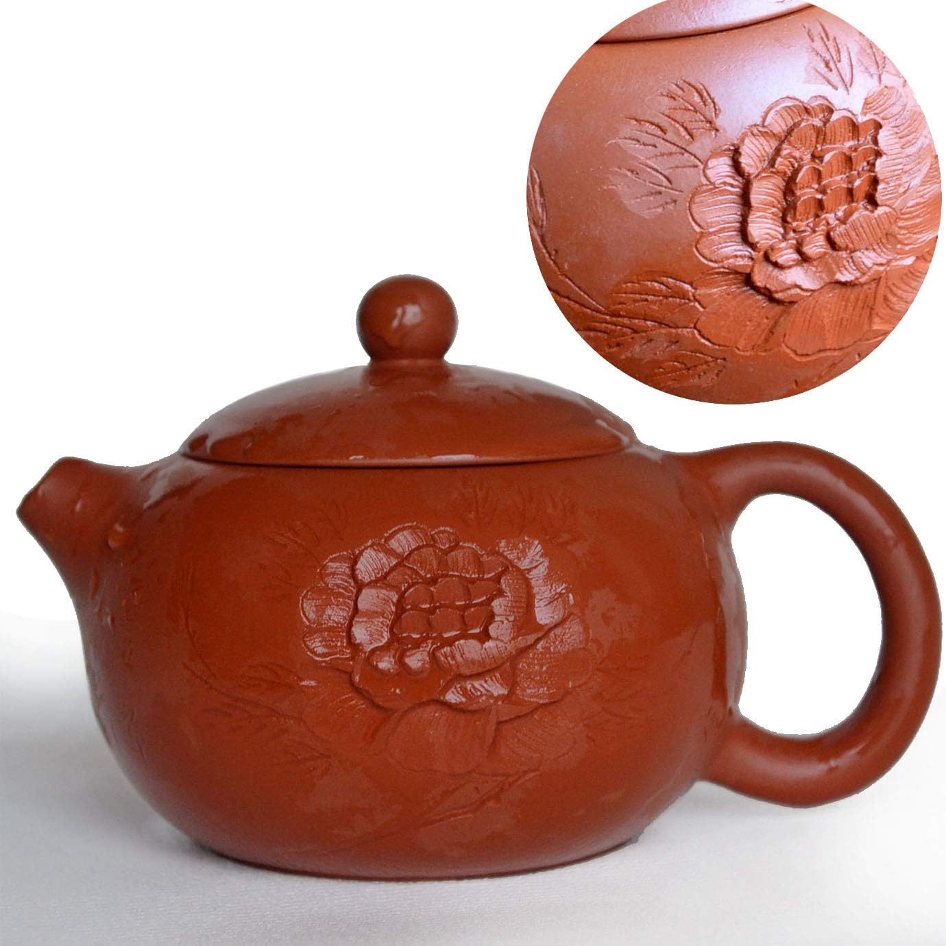 Teapot 200ml Chinese Yixing Clay Genuine Xishi Pot Kungfu Tea Handmade Infuser for Loose Tea Zhuni Zisha