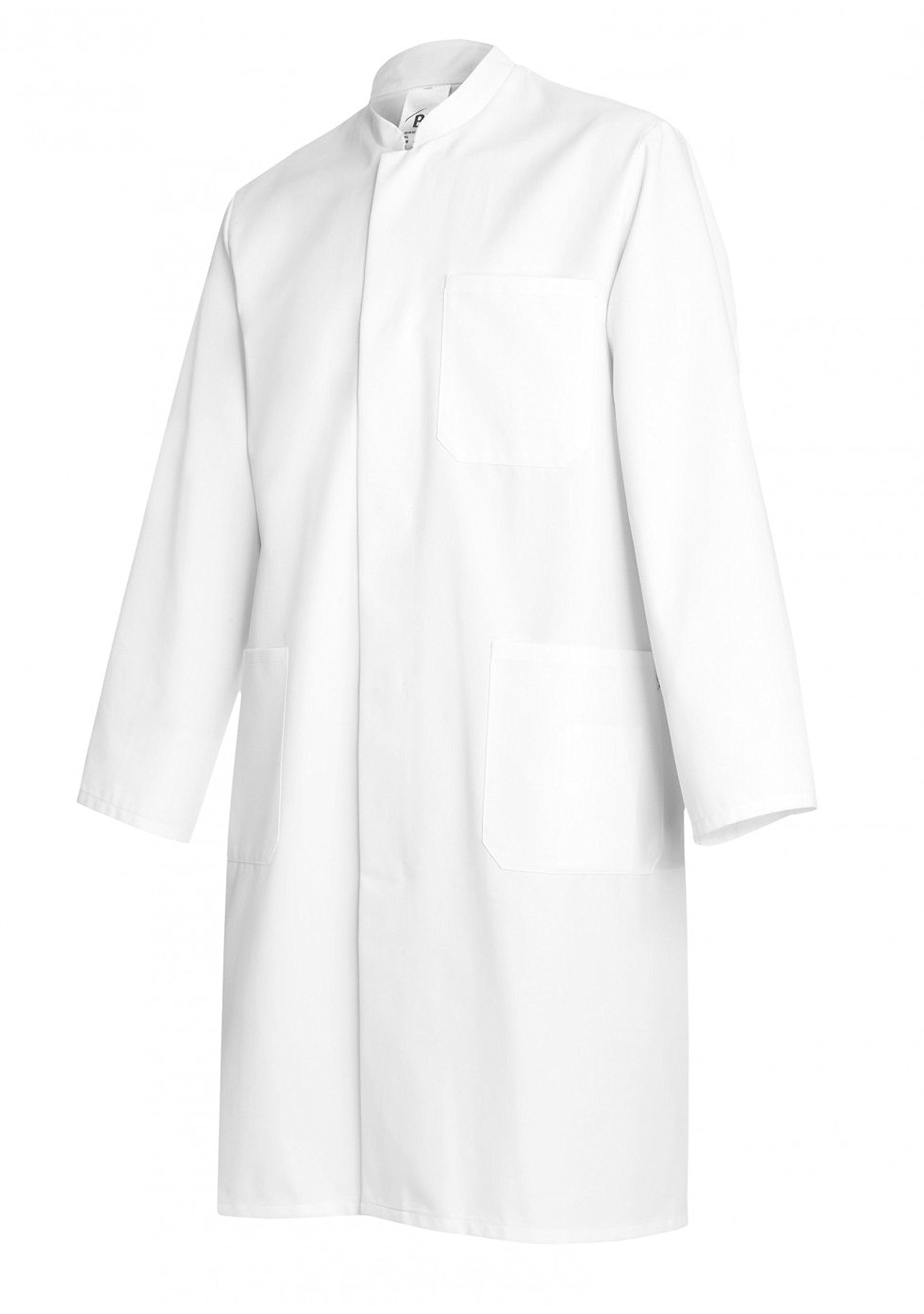 BP 1626-130-21-50n, Men's coat, Long sleeve, stand-up collar 205,00 g/m², Pure cotton white, 39/40n