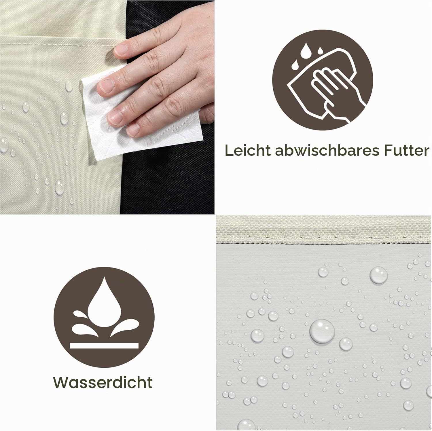 Wäschesortierer Mit Rollen - 240L Wäschekorb Mit Herausnehmbaren Tragetaschen - 3-Fach-Wäschewagen Mit Feststellbaren Rollen - Premium Zusammenklappbarer Wäschekorb Für Deutsche Haushalte (Weiß)