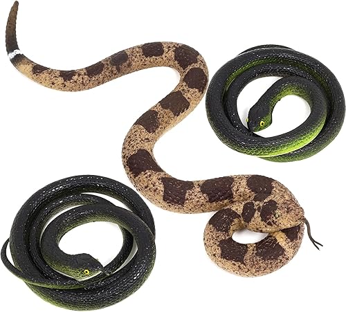 Serpientes de goma realistas de serpientes falsas de cascabel - Accesorios de jardín para mantener alejados a los pájaros; asusta a pájaros y