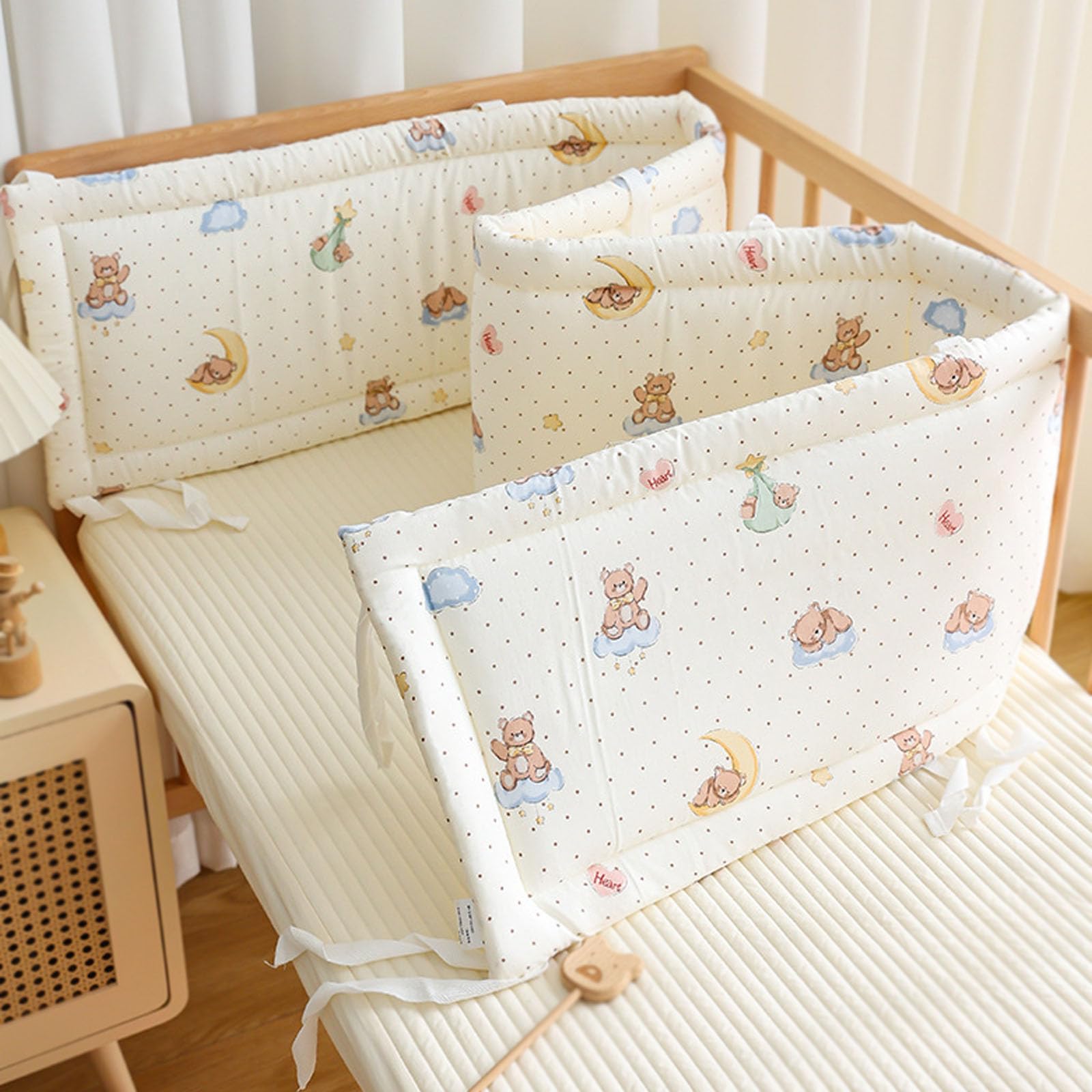 Jorcedi B Soft Reathable Padded Ed Rail Cushion Set, Decorative Headboard Padding For Infant Cot And Toddler Ed, Stylish Edroom Decor Cushion For Kids (,200Cm)