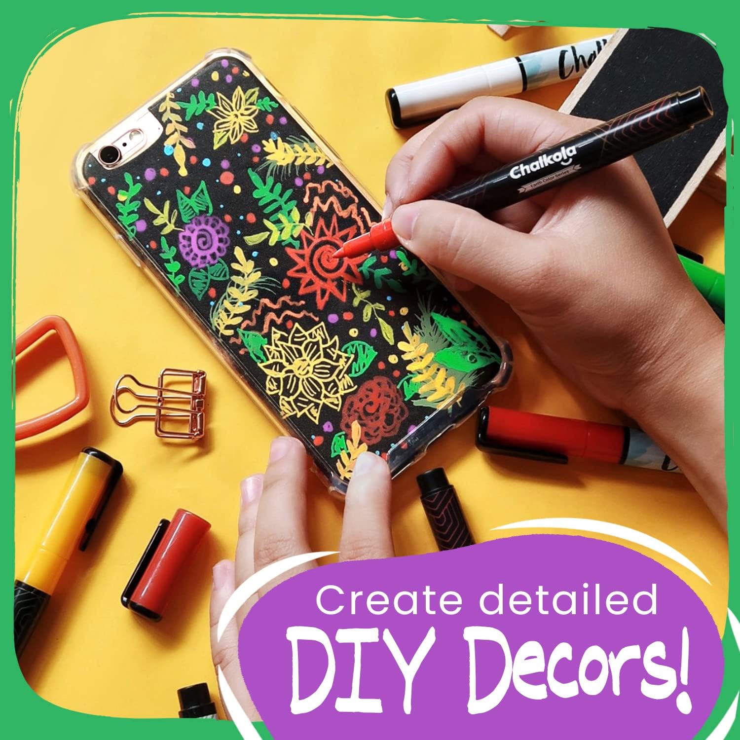 Extra Fine Tip Liquid Chalk Markers (1mm, 10 Pack) with Gold & Silver - Erasable Dry Erase Marker Pens for Blackboard, Windows, Chalkboard Markers, Bistro, Restaurants - Thin Point Chalk Pens Set - Image 4