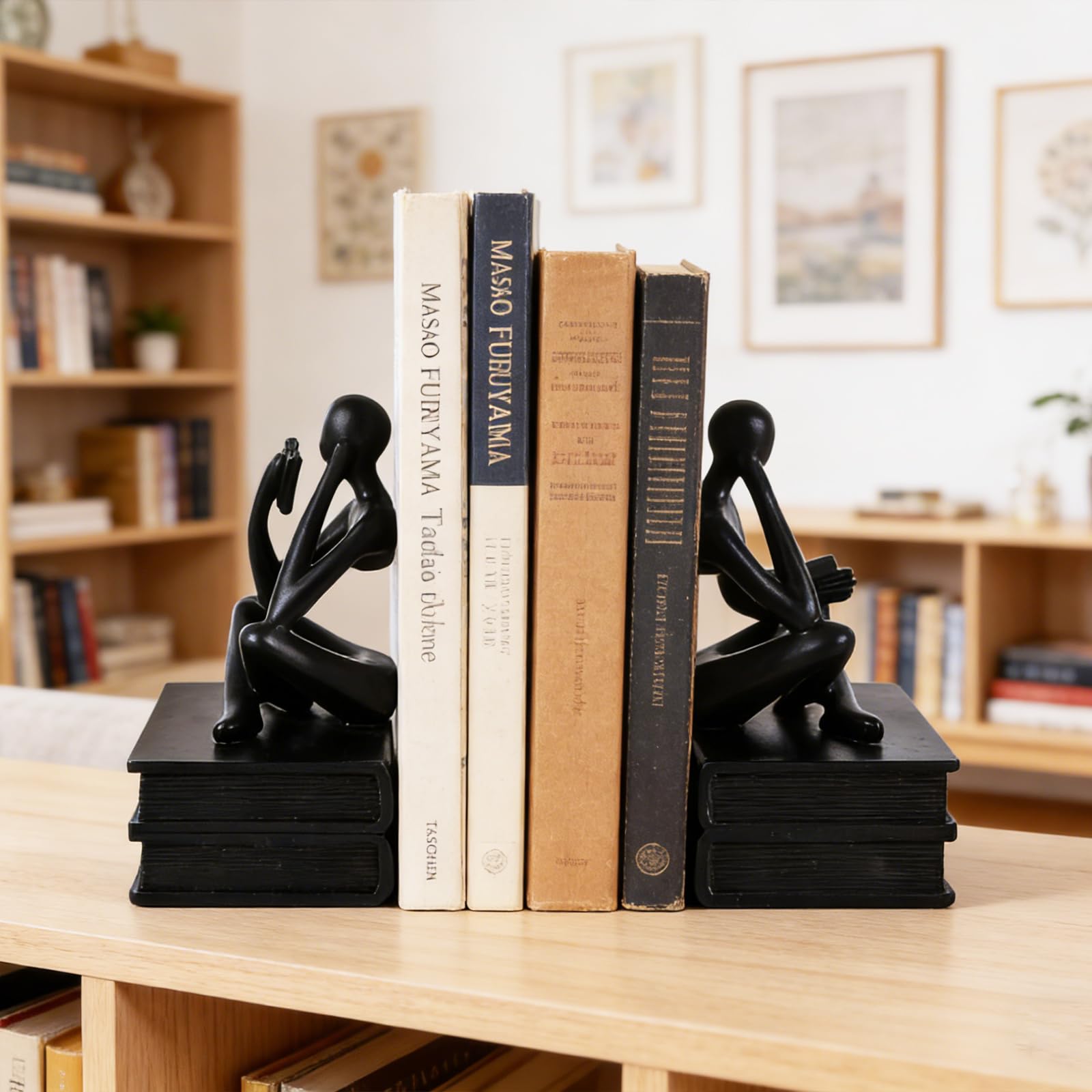 Fermalibri da lettura, regali per gli amanti dei libri, decorazione per scaffali per lettori, laureati, studenti e insegnanti, decorazione per la casa della scultura per scaffali, scrivania, ufficio e