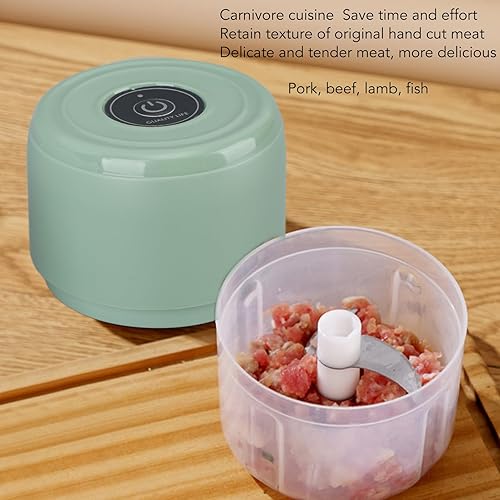 Miniatura 2 de Mini picador eléctrico de ajo Abs Acero inoxidable 5V Vegetal L Picador de ajo para condimentos de alimentos para bebés (verde)