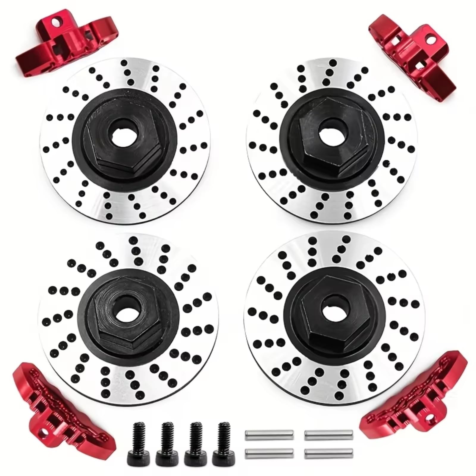 Juguetes Accesorios Compatible con Traxxas 4-Tec Coche Derrape Tracción Trasera 1/10 RC Piezas Upgrade Discos Freno Delanteros Y Traseros 8352 8367