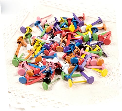 Miniatura 2 de SEWACC Mini sujetadores redondos 450 Uds. Sujetador metálico Abrazaderas de metal para mesa de álbumes de recortes, sujetadores de papel, papel