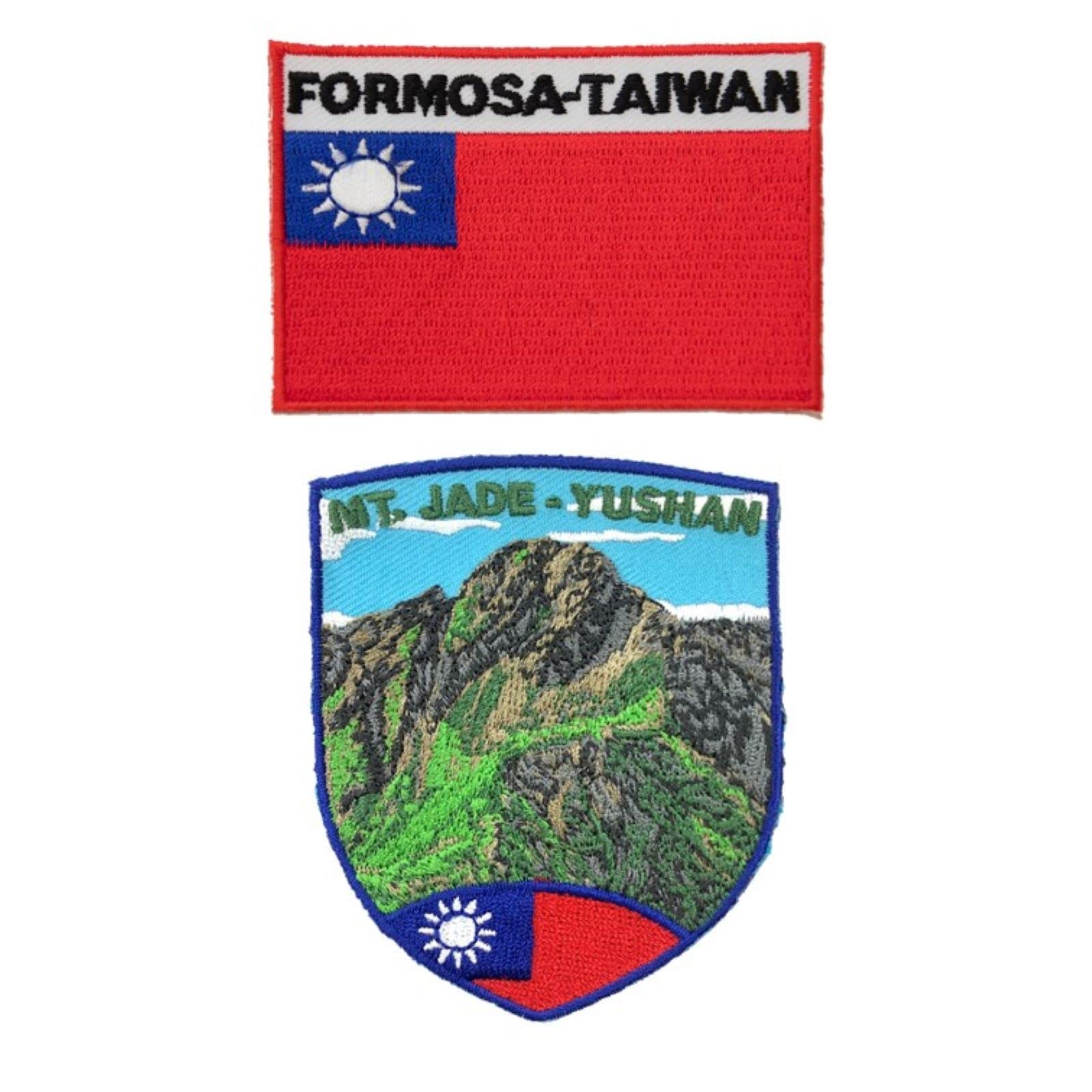 Set di 4 trasferibili termoadesivi con bandiera di Taiwan per tessuti. Toppa con bandiera taiwanese lavabile in lavatrice - Italia