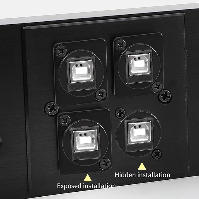 Conector USB B a A Panel Mount, USB 2.0, Negro miniatura 5