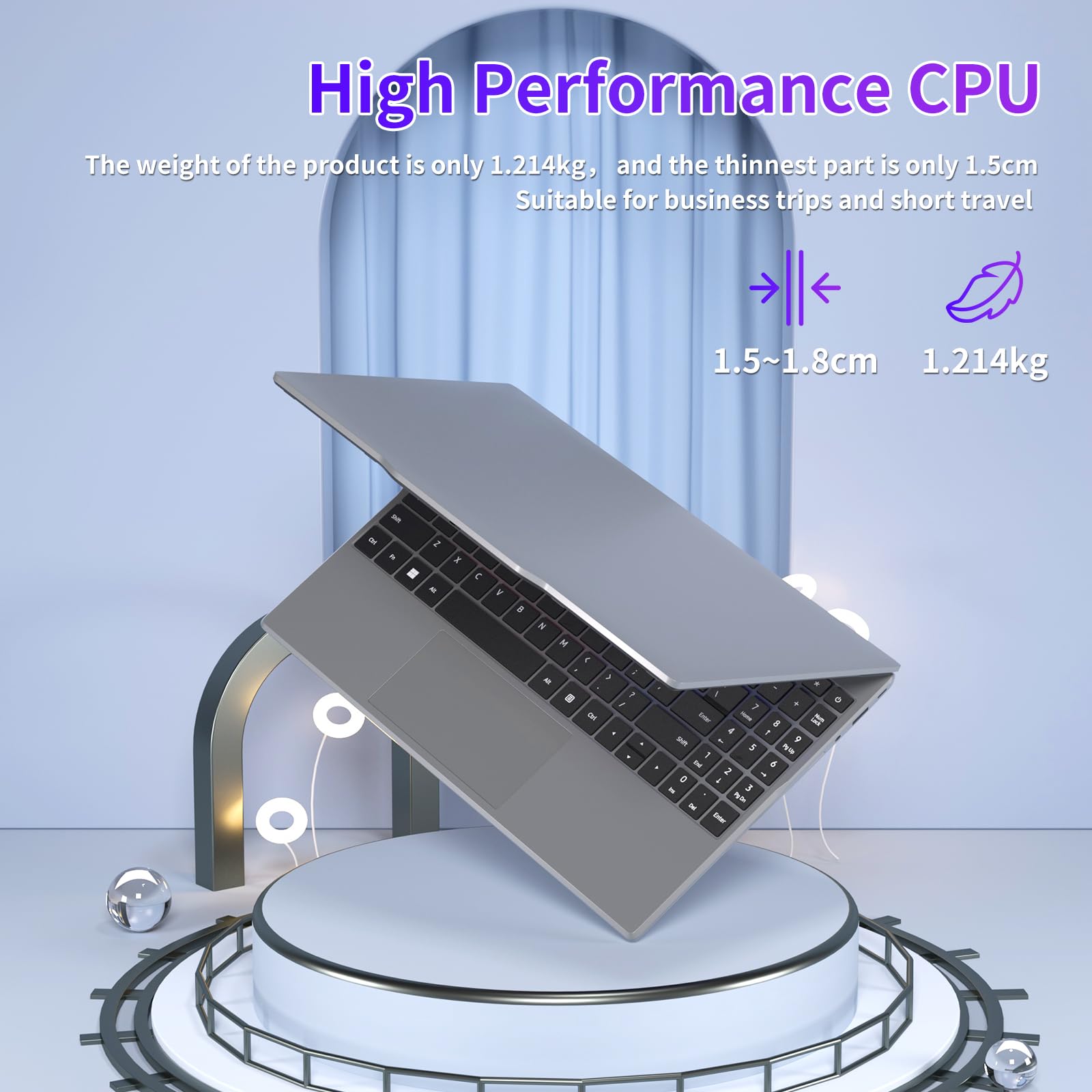 Auusda 14.1" Pink Laptop Computer with 2K Display, N5105, 32GB RAM, 1TB NVMe SSD, Type-C, HDMI, Backlit Keyboard Student Laptops Fingerprint, Win11 Pro Business Laptops 2 Years Warranty