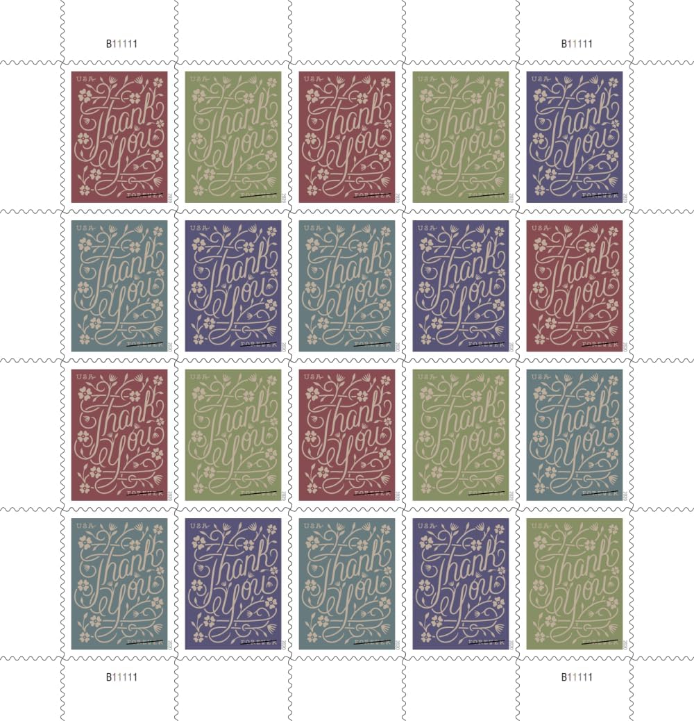Thank You 2020 (Sheet of 20) First-Class Mail Forever Postage Stamps