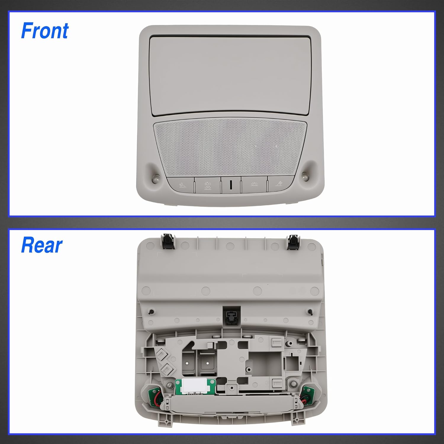 Interior Overhead Console Map Reading Light Compatible with NI SSAN Bluebird SYLPHY/X-Trail/Altima/Sentra 2013-2018, Dome Ceiling Lamp, Replaces OE 26430C990D 26430-C990D