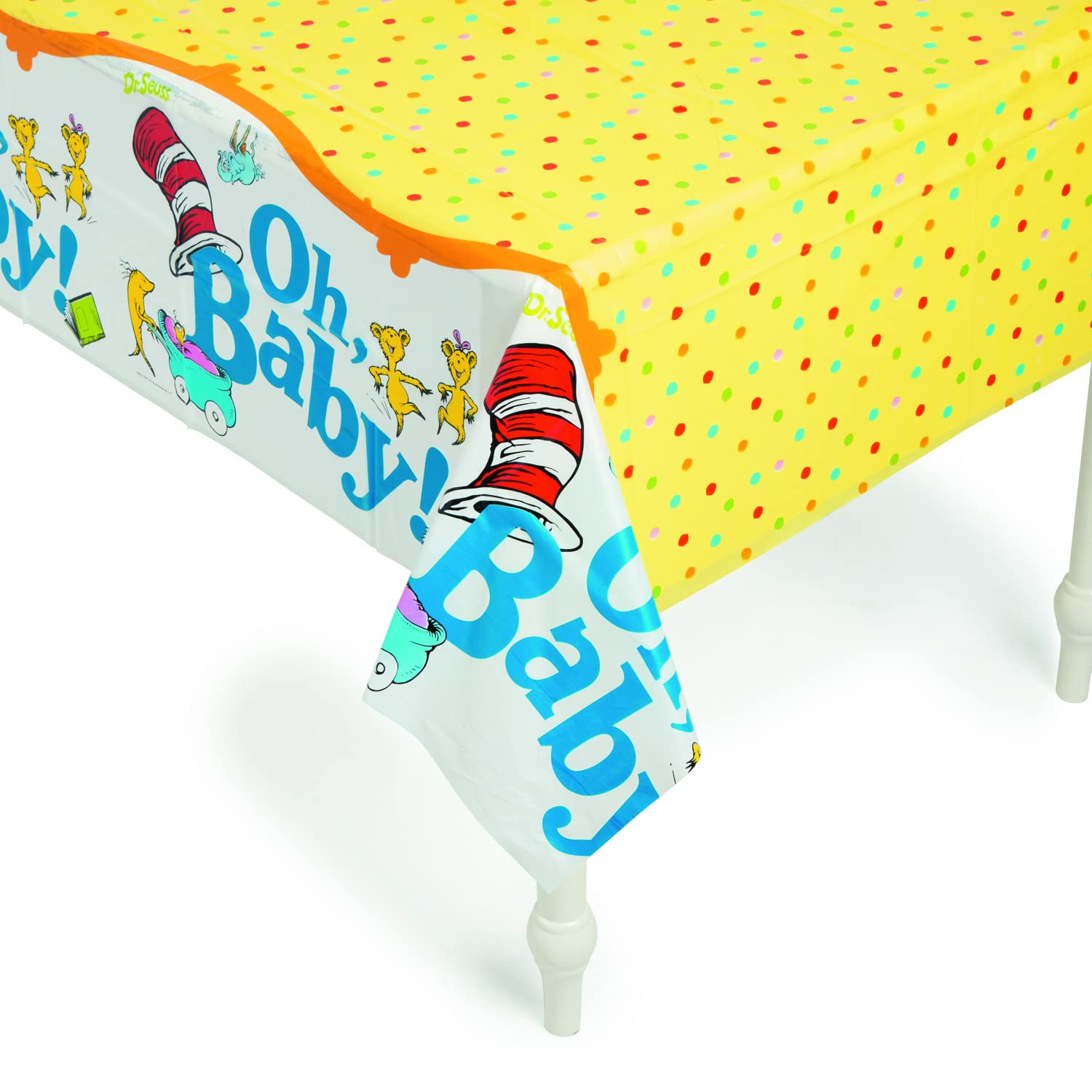 Fun Express Dr. Seuss Baby Shower Tablecloth - 1 Piece